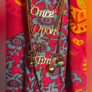 🧚‍♀️RARE Betsey Johnson "Once Upon a Time" Fairy Tale Charm Necklace ✨🧚